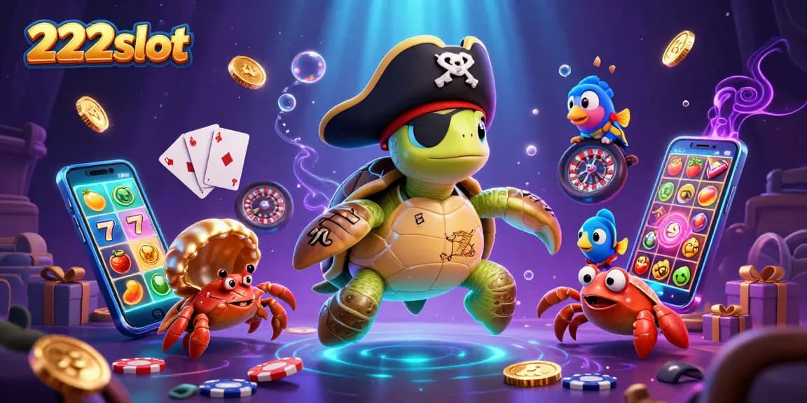 Melihat 222slot, penyu bajak laut dan kerang emas bermain slot dengan penuh keseruan.