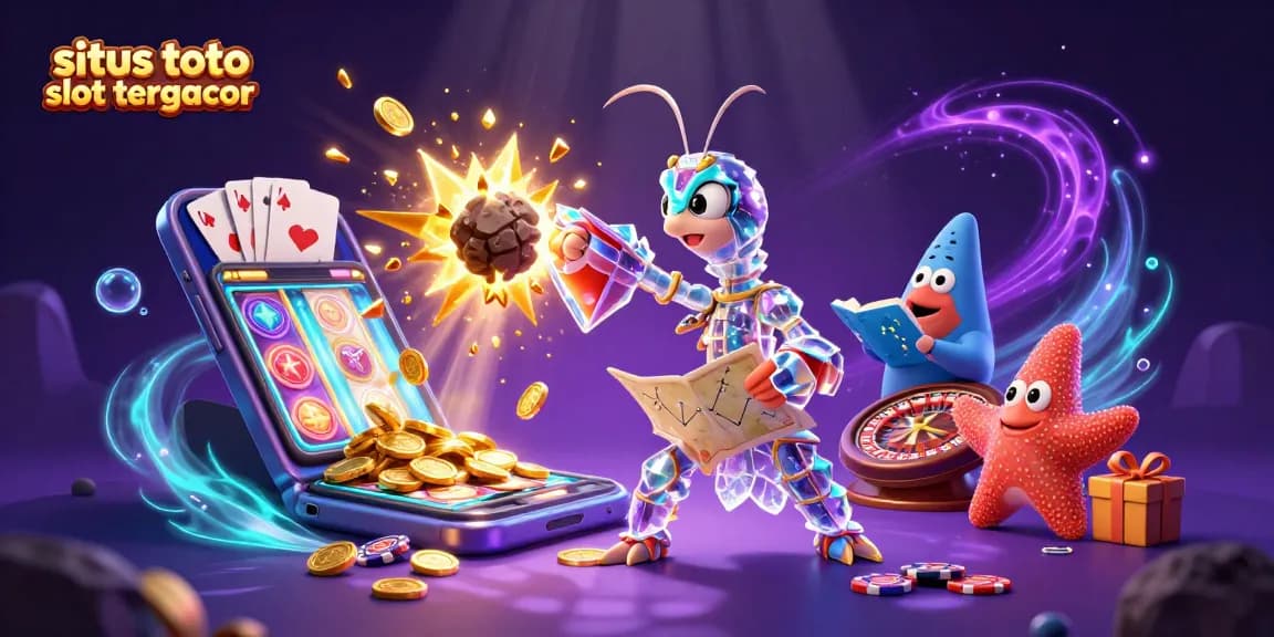 Engage with the situs toto slot tergacor through thrilling gameplay depicted in a vibrant cosmic scene.