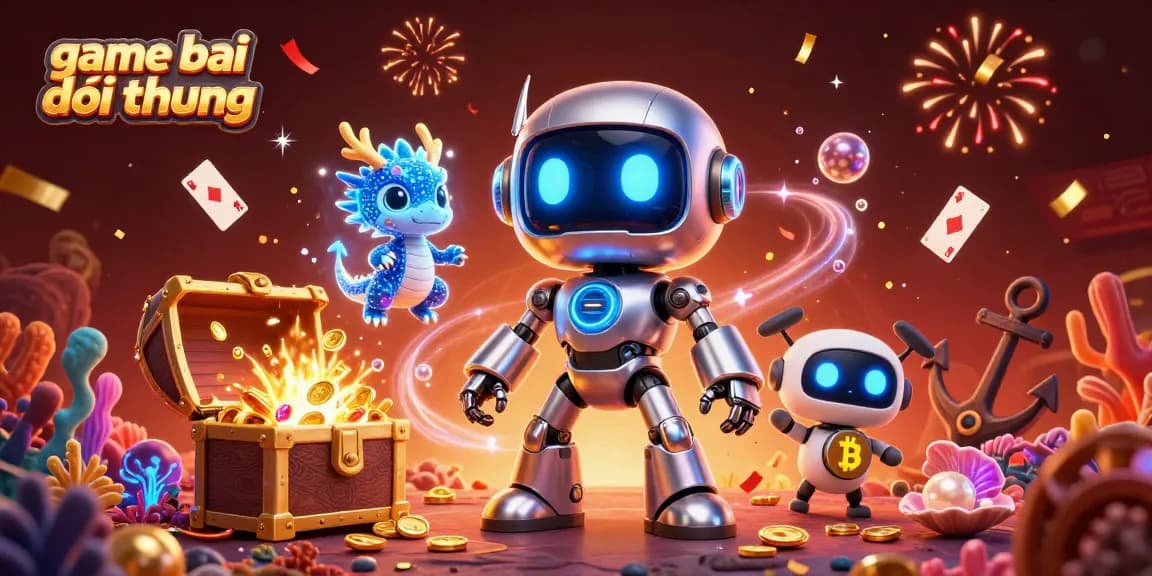 Engage in thrilling game bai doi thuong with energetic 3D characters in a vibrant casino scene.