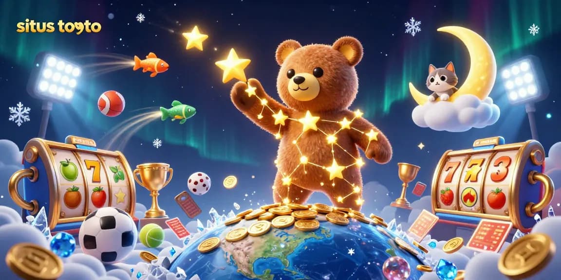 Engage with situs toto for thrilling slot games and capture exciting wins in this vibrant digital illustration.