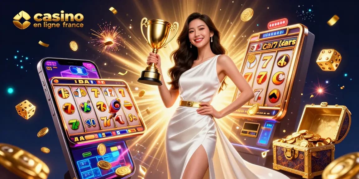 Vivez l'excitation des enjeux élevés au casino en ligne France avec une scène de victoire époustouflante.