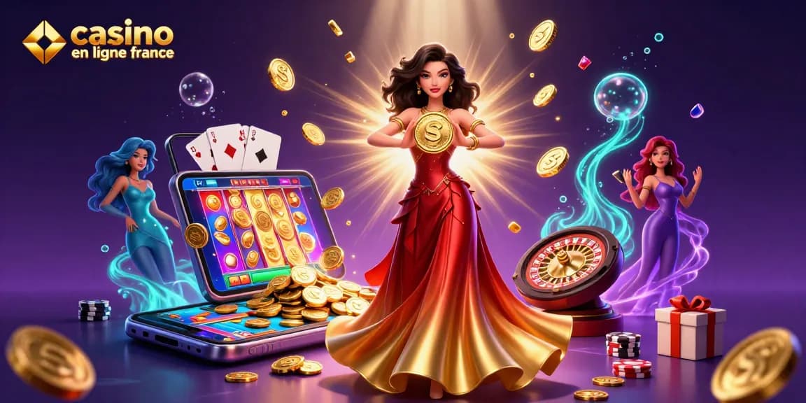 Participez à des jeux palpitants au casino en ligne France avec une illustration 3D envoûtante mettant en scène un décor doré captivant.