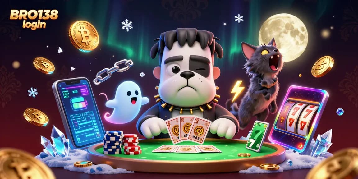 Engage with BRO138 login at the exciting casino scene showcasing vibrant characters and dynamic gameplay elements.