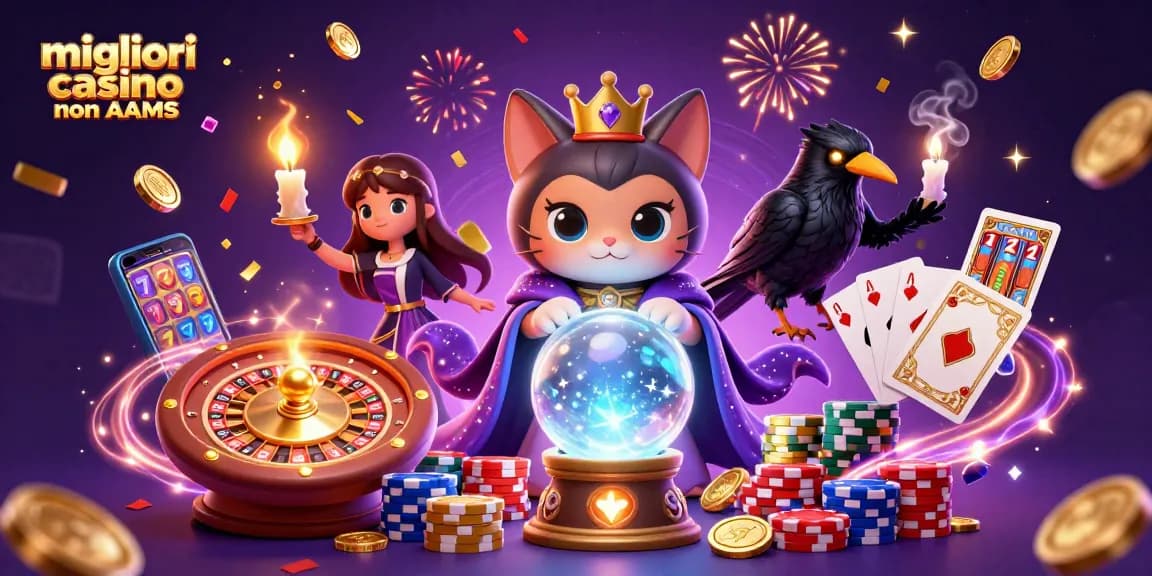 Interagisci con i migliori casino non AAMS che presentano elementi mistici, rulli rotanti e premi entusiasmanti.