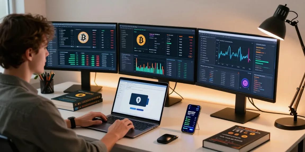 Cricbet99 trading workspace with crypto charts and secure wallet applications.