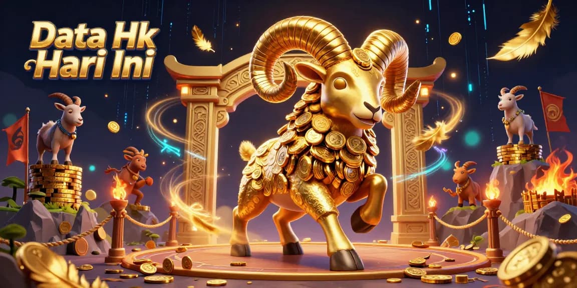 Check the latest results for Data Hk Hari Ini with vibrant betting elements and golden visuals.