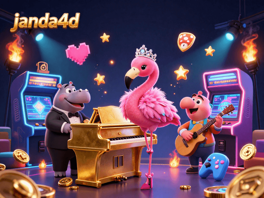 Menangkan permainan slot di janda4d dengan suasana kasino yang meriah dan penuh aksi.