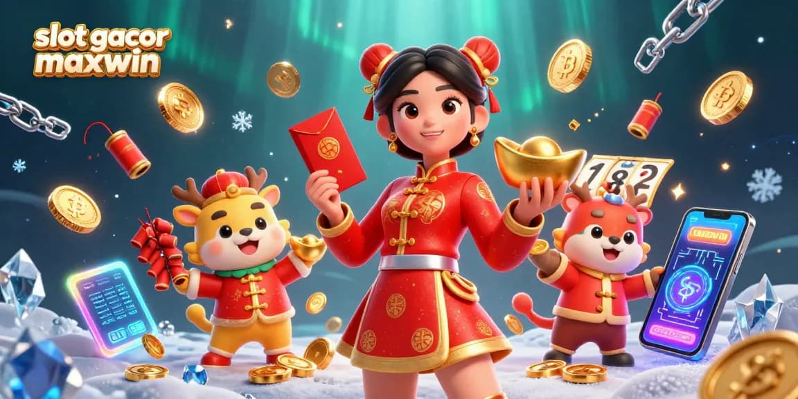 Rasakan sensasi slot gacor maxwin dengan karakter yang cerah dan elemen permainan dinamis dalam ilustrasi 3D ini.
