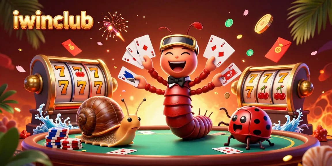 Experience the iwinclub thrill as the colorful millipede dealer dazzles with cards while high-rolling snail dominates chip stacks.