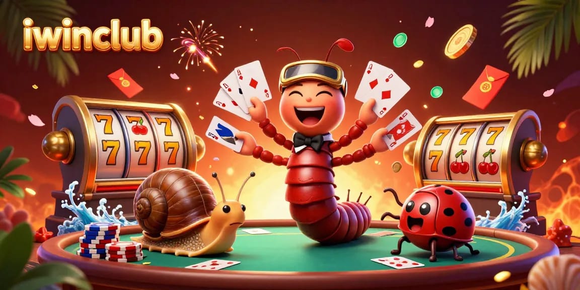 Experience the iwinclub thrill as the colorful millipede dealer dazzles with cards while high-rolling snail dominates chip stacks.