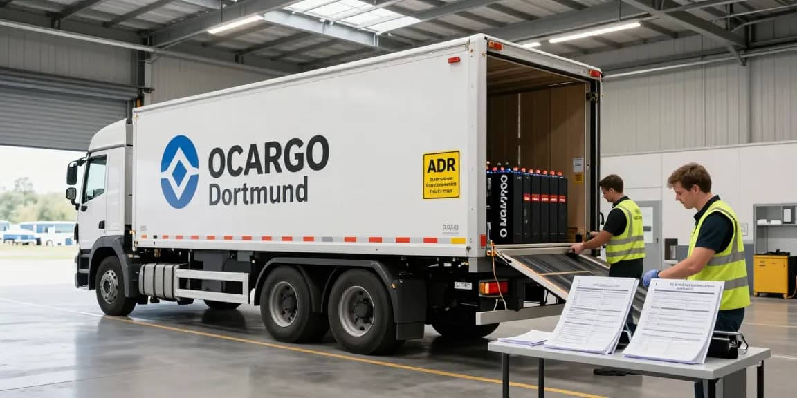 Batterie Transport von Dortmund: Fachkräfte bei der Vorbereitung für den sicheren Transport von Lithiumbatterien in einem modernen Lager.