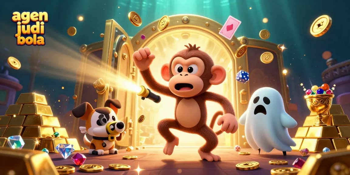 Experience thrilling sports betting action with agen judi bola in a vibrant, dynamic casino scene.