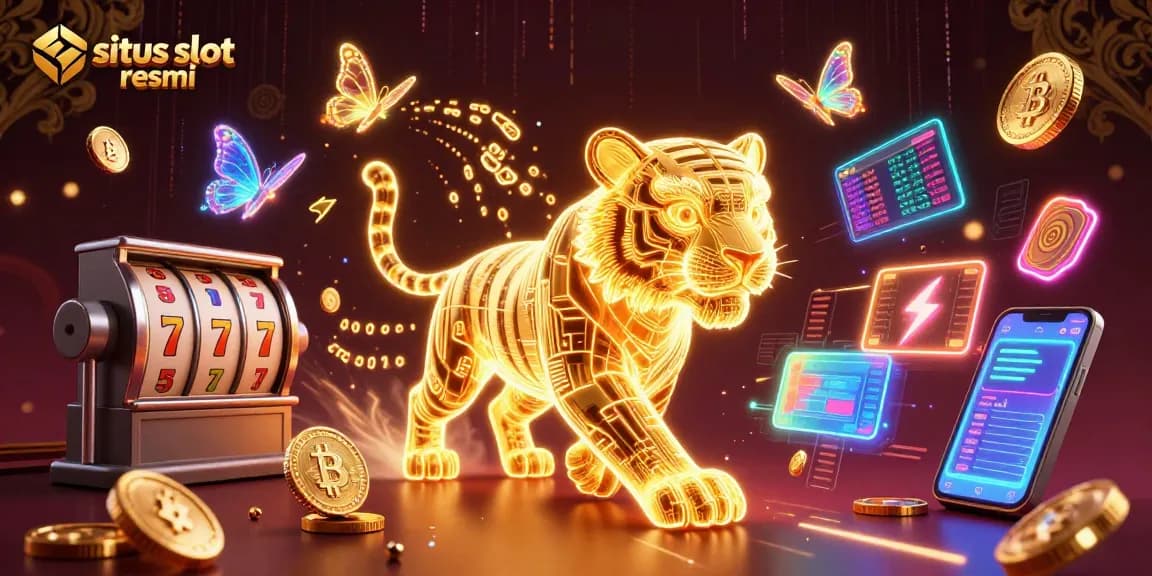 Experience winning excitement at situs slot resmi with vibrant 3D slot reels and neon-friendly cryptocurrency elements.