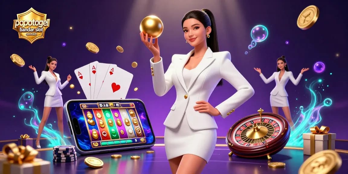 Engage with popotogel bandar slot demo gacor 2026 showcasing a stunning casino scene filled with action and excitement.