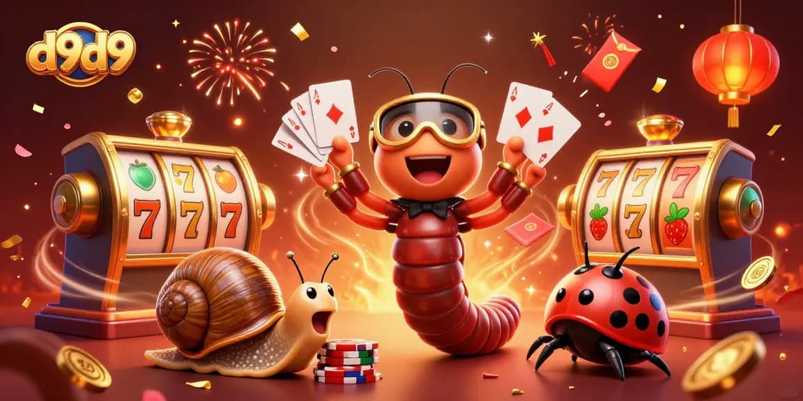 Maglaro ng mga slot game sa d9d9 kasama ang 3D dealer, snails, at mga jackpot na nagliliyab.