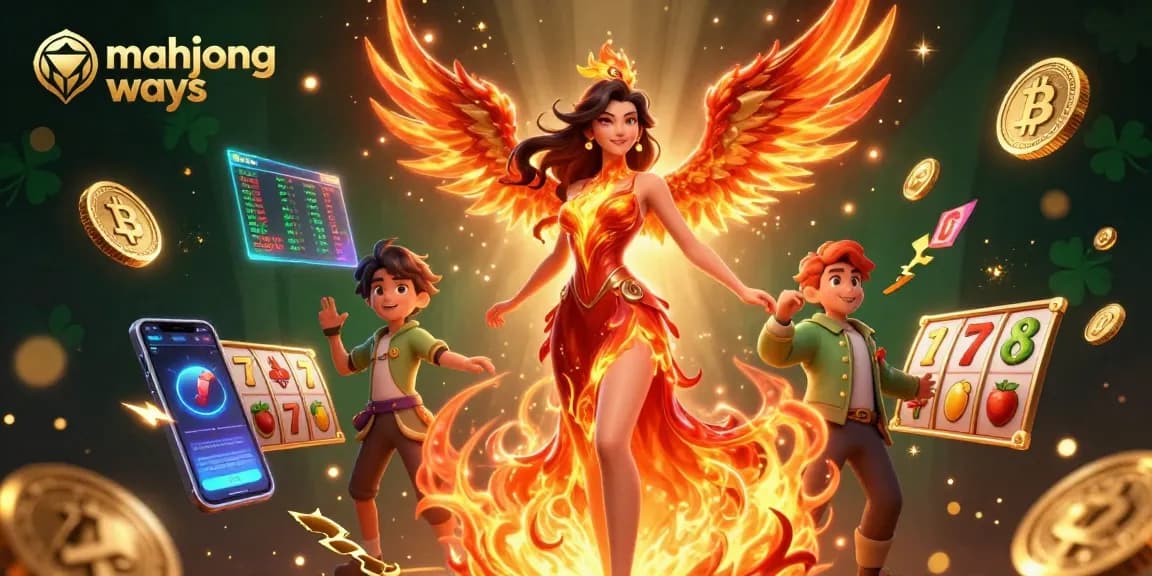 Experience the excitement of mahjong ways with vibrant graphics and slot game elements in an engaging casino scene.