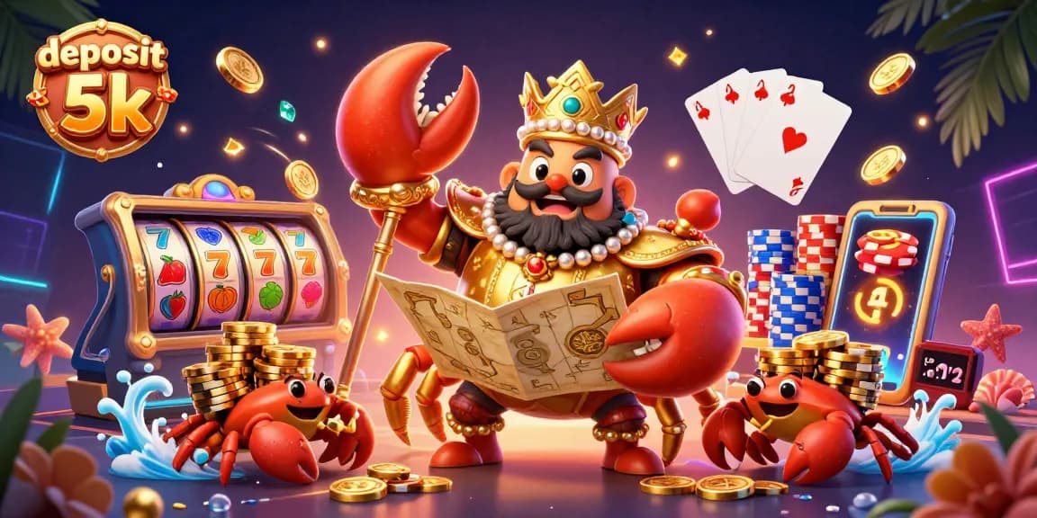 Spin and win with deposit 5k at the vibrant slot gaming scene featuring exciting characters and jackpot symbols!