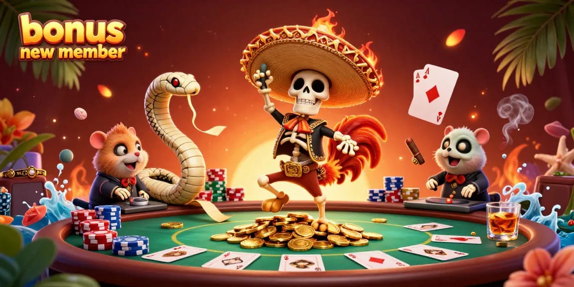 Elevate your gameplay with bonus new member poker winnings in a vibrant casino scene.