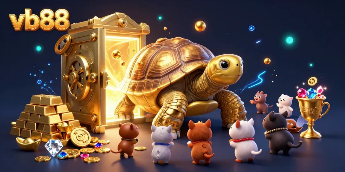 Experience thrilling gaming action with vb88 in a vibrant, dazzling casino-themed illustration.