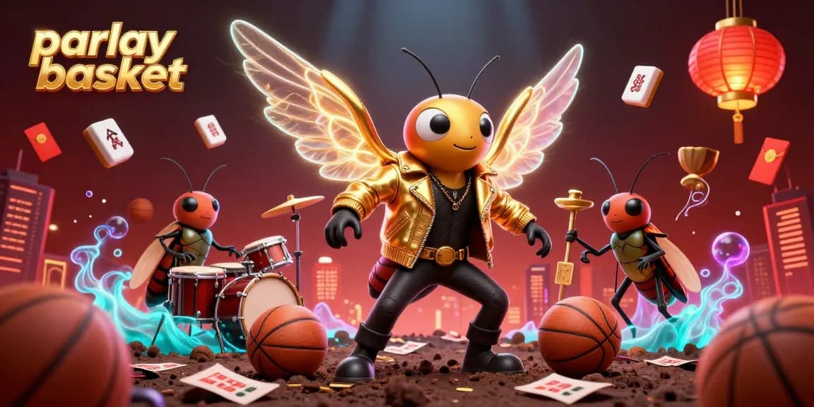 Enhance your betting experience with parlay basket concepts displayed in a vibrant 3D illustration of a basketball-themed song performance.