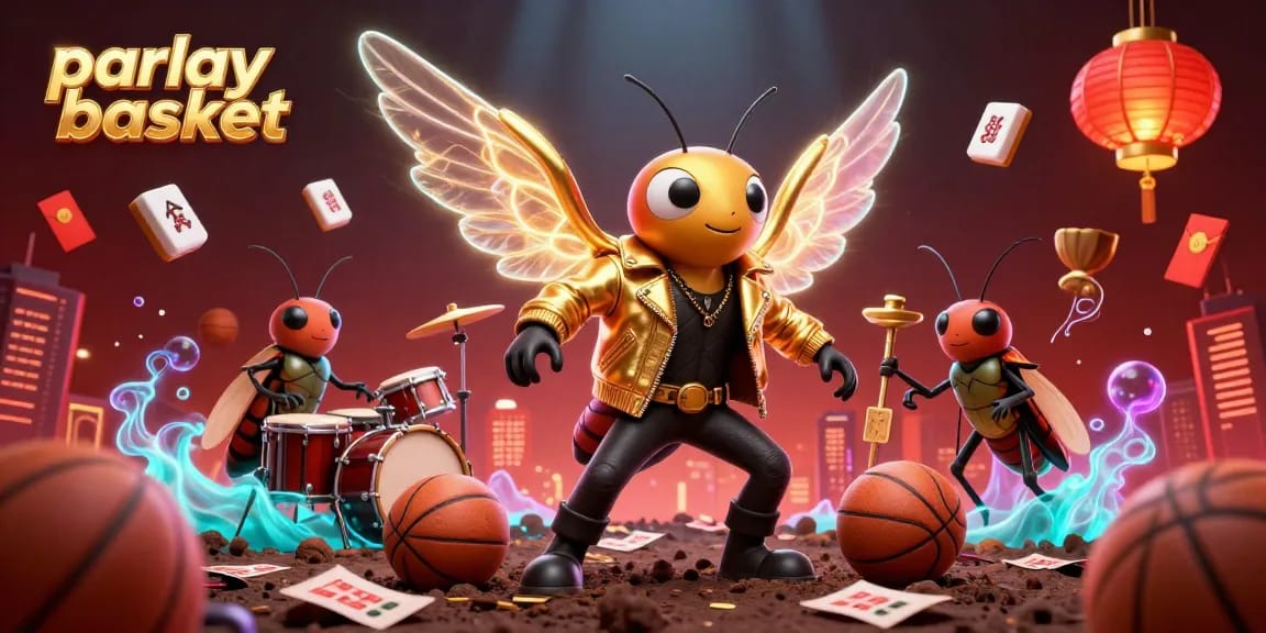 Enhance your betting experience with parlay basket concepts displayed in a vibrant 3D illustration of a basketball-themed song performance.