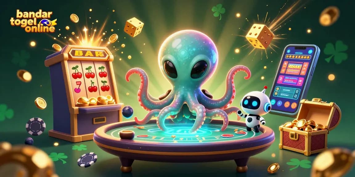 Experience thrilling gameplay at bandar togel online with a vibrant space-themed 3D casino scene.