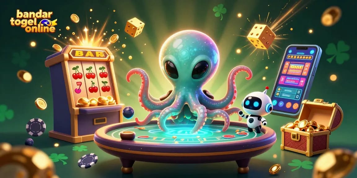 Experience thrilling gameplay at bandar togel online with a vibrant space-themed 3D casino scene.