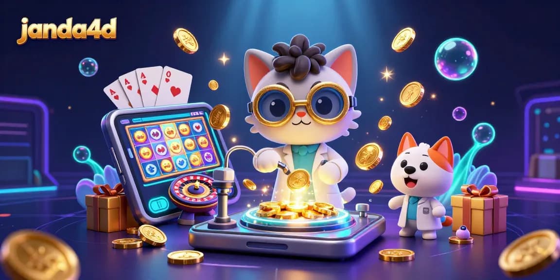 janda4d menghadirkan ilustrasi 3D yang luar biasa dengan karakter kucing ilmuwan dan anjing asisten, menggambarkan pengalaman bermain slot yang menarik.