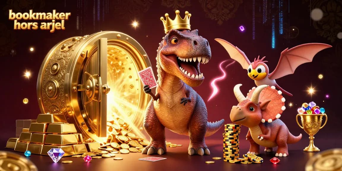 Parier avec des bookmakers hors arjel, un T-Rex et des amis dans un monde casino dynamique