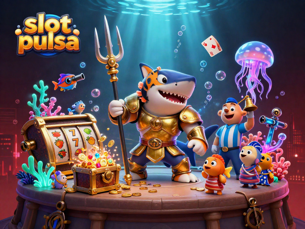 Permainan slot pulsa dengan simbol keberuntungan dan atribut Laut.