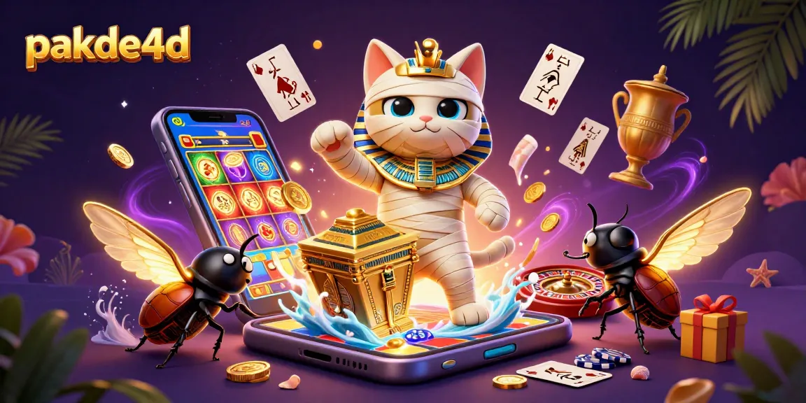 Experience thrilling wins with pakde4d's vibrant 3D casino illustration showcasing exciting games.