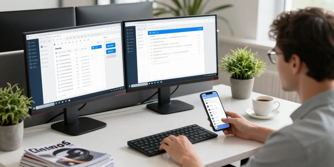 Explore the features of 纸飞机中文版 in a modern workspace setting with tech gear and vibrant productivity.