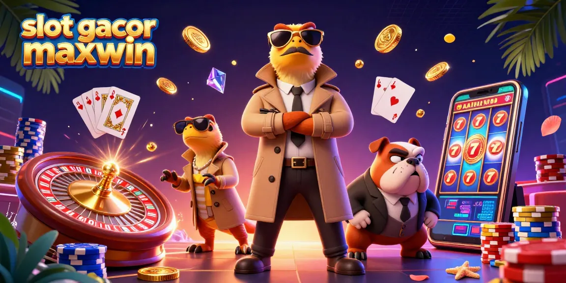 Engage with slot gacor maxwin in a vibrant casino scene filled with excitement and rewards.