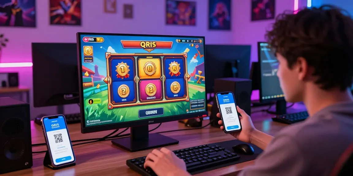 Engaging online gaming setup displaying slot deposit qris benefits and vibrant visuals.
