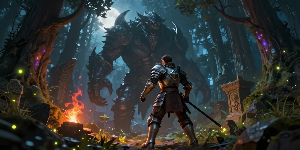 Heroic player facing a new monster in ROKOK88 game, showcasing bravery.