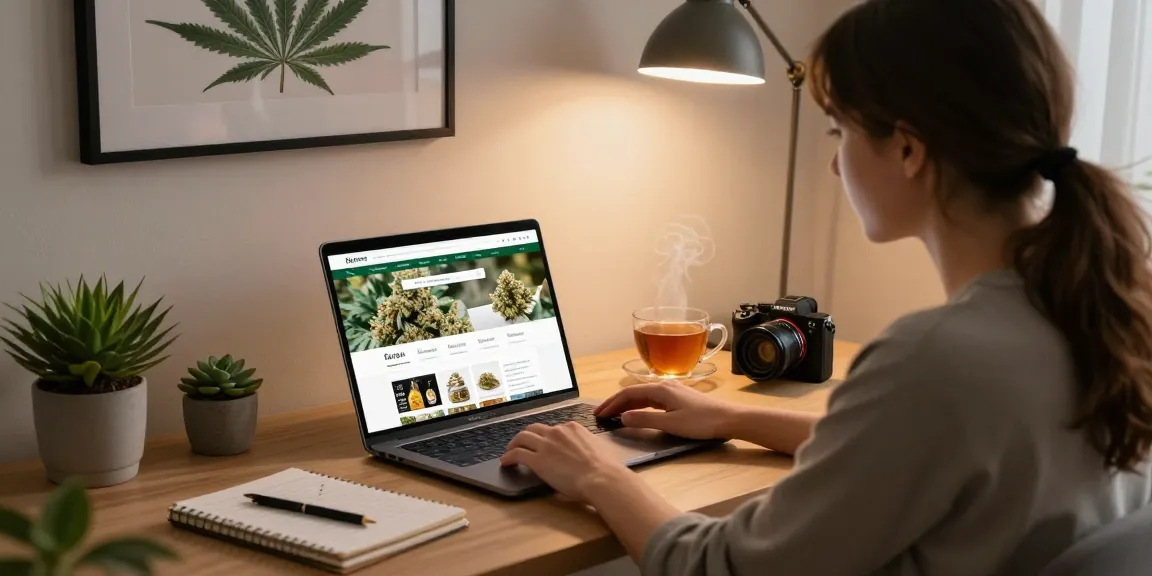 Can I Order Weed Online Legally In Germany? Best Guide - User enjoying a comfortable home office setting while shopping online for cannabis products, highlighting the modern experience of legal weed p