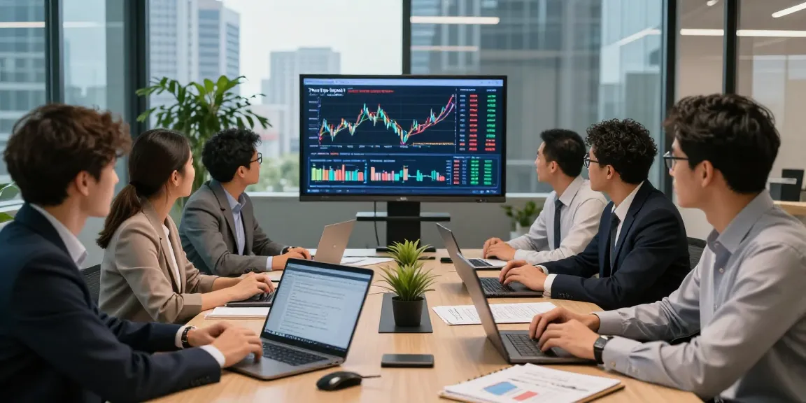 Team discussing Third Eye Capital investments in modern office.