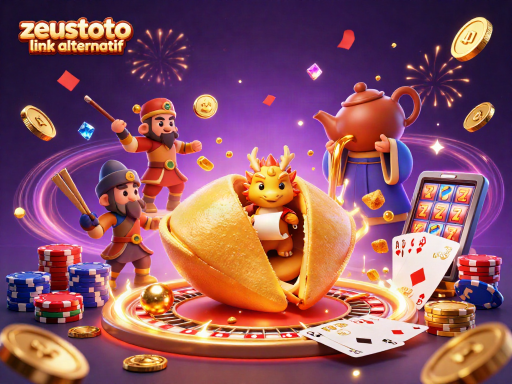 Engage with zeustoto link alternatif in this vibrant Asian-themed casino scene filled with golden treasures.