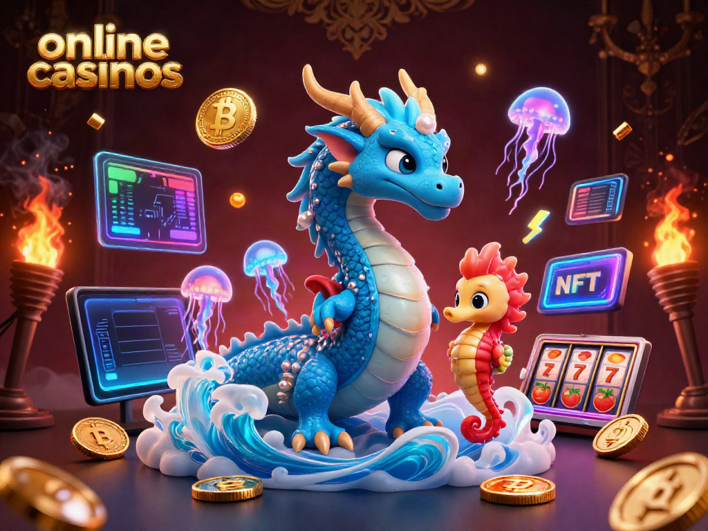 Engage with top online casinos showcasing thrilling games, vibrant characters, and crypto elements.