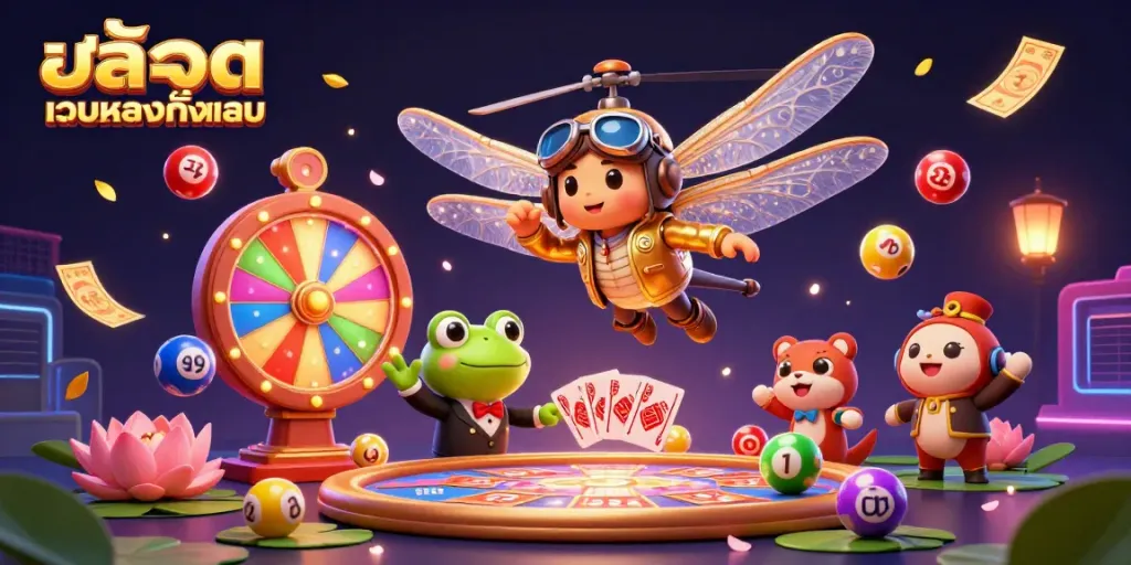 Experience vibrant gaming action with สล็อตเว็บตรงทั้งหมด featuring lively characters and dynamic casino elements.