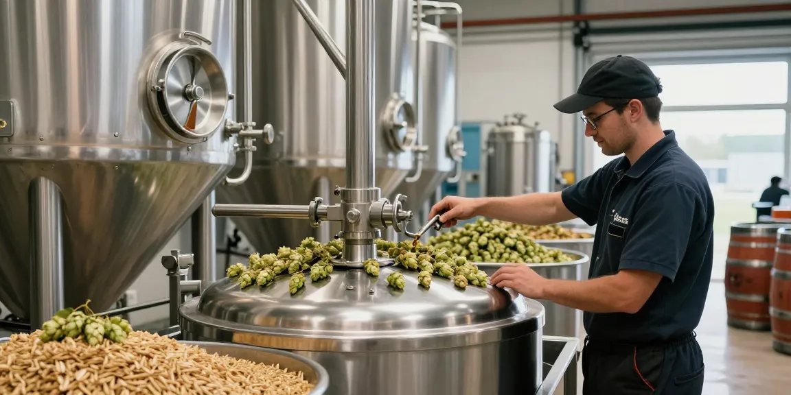 Beer centrifuge in action at a brewery, enhancing beer clarity and quality during production.