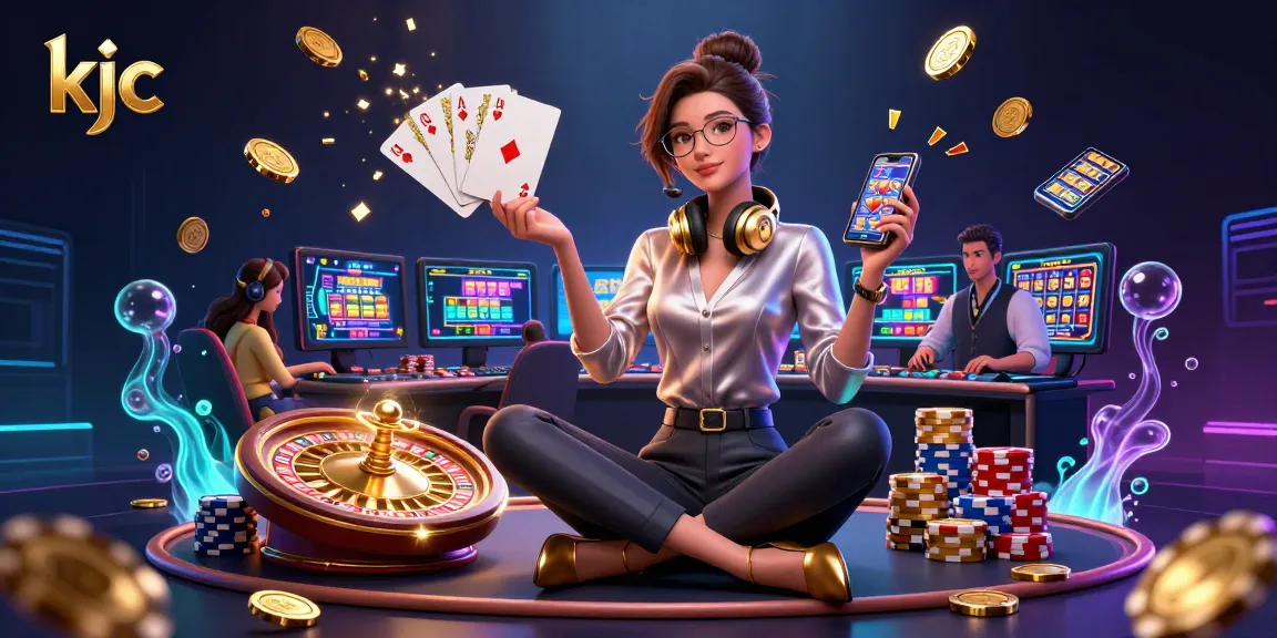 Engage with kjc's vibrant online gaming experience featuring dynamic scenes of casino action and rewards.