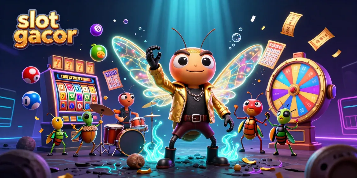 Experience winning with slot gacor in this vibrant, action-packed 3D casino scene