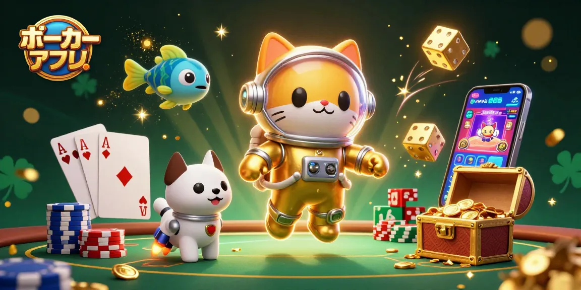 ポーカーアプリおすすめの多彩な要素が詰まったダイナミックな3Dイラスト