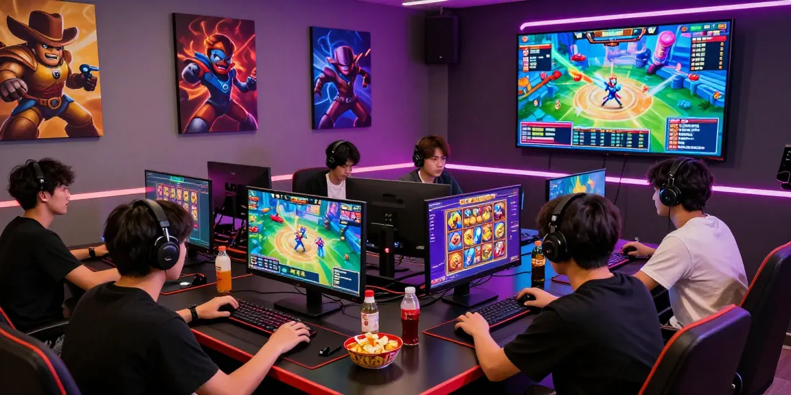 Exciting gameplay on situs slot88 platform with diverse players in a vibrant gaming setup.